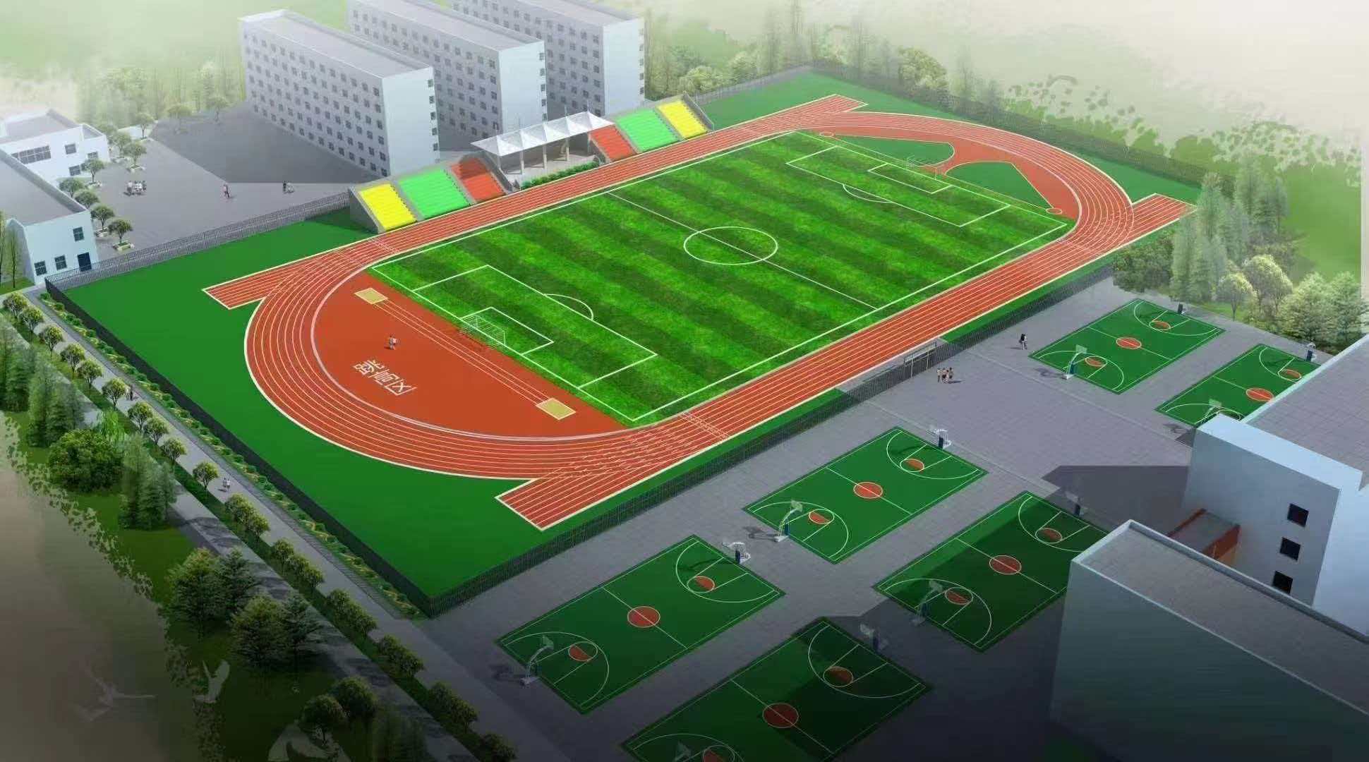 张掖市学校运动操场塑胶跑道材料 - 价格